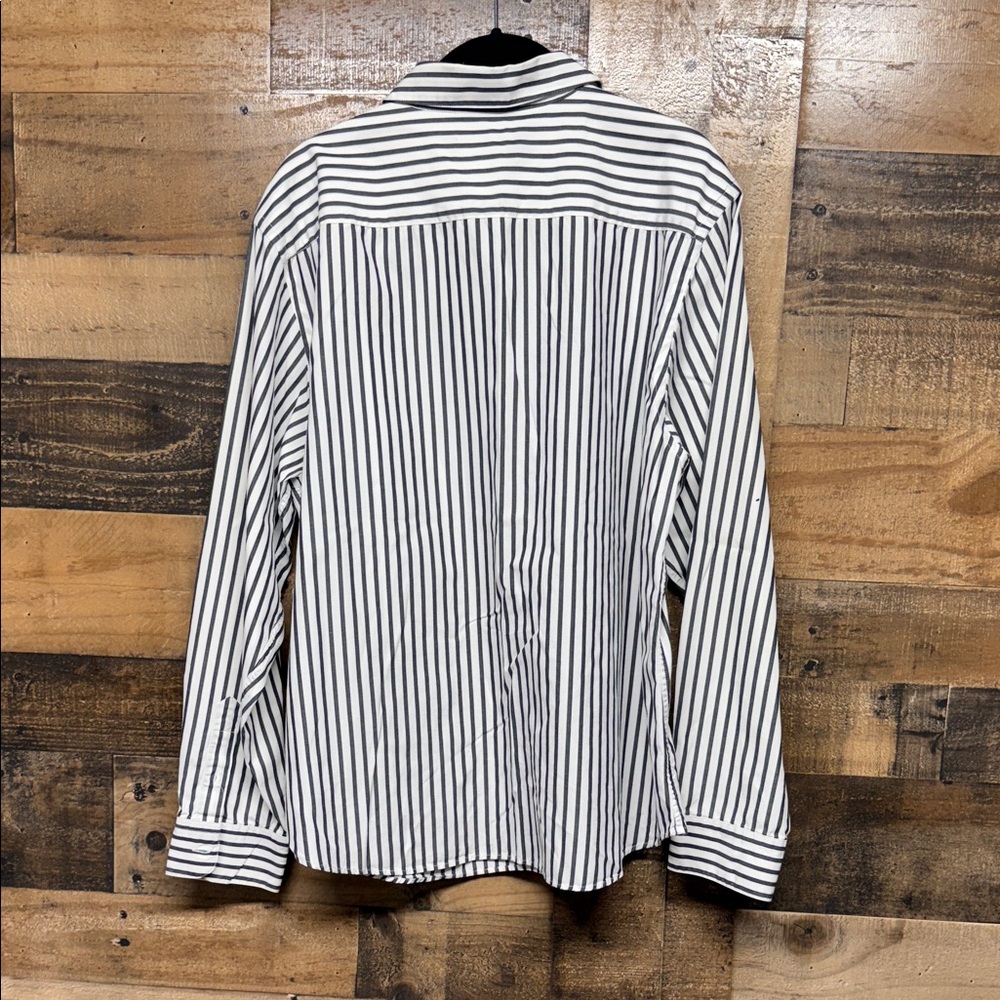 Pendleton Black And White Striped Button Down Lon… - image 5